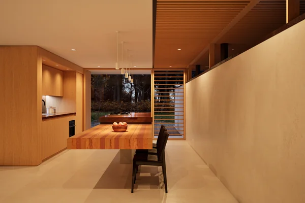 Minimalist dining area