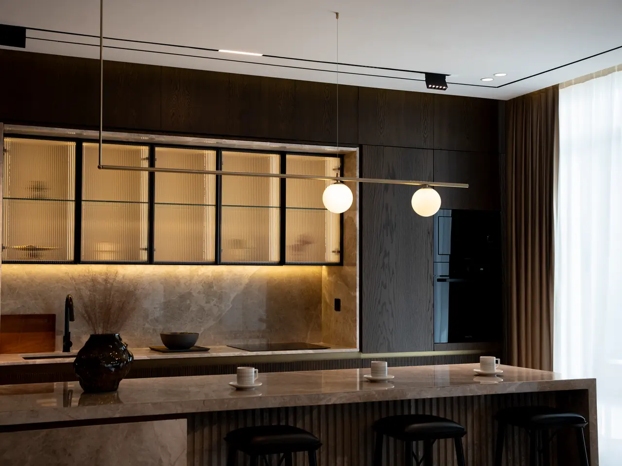Sleek contemporary kitchen reflecting order and calm
